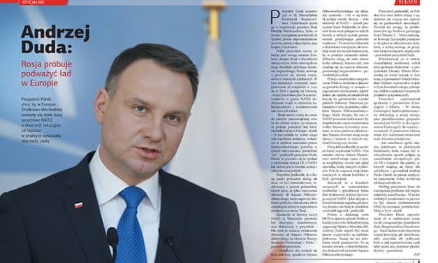 Andrzej Duda: Rosja próbuje podważyć ład w Europie