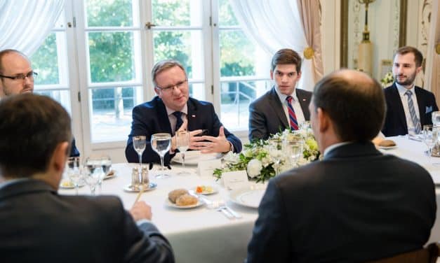 Spotkanie ministra Krzysztofa Szczerskiego z doradcą Prezydent Litwy