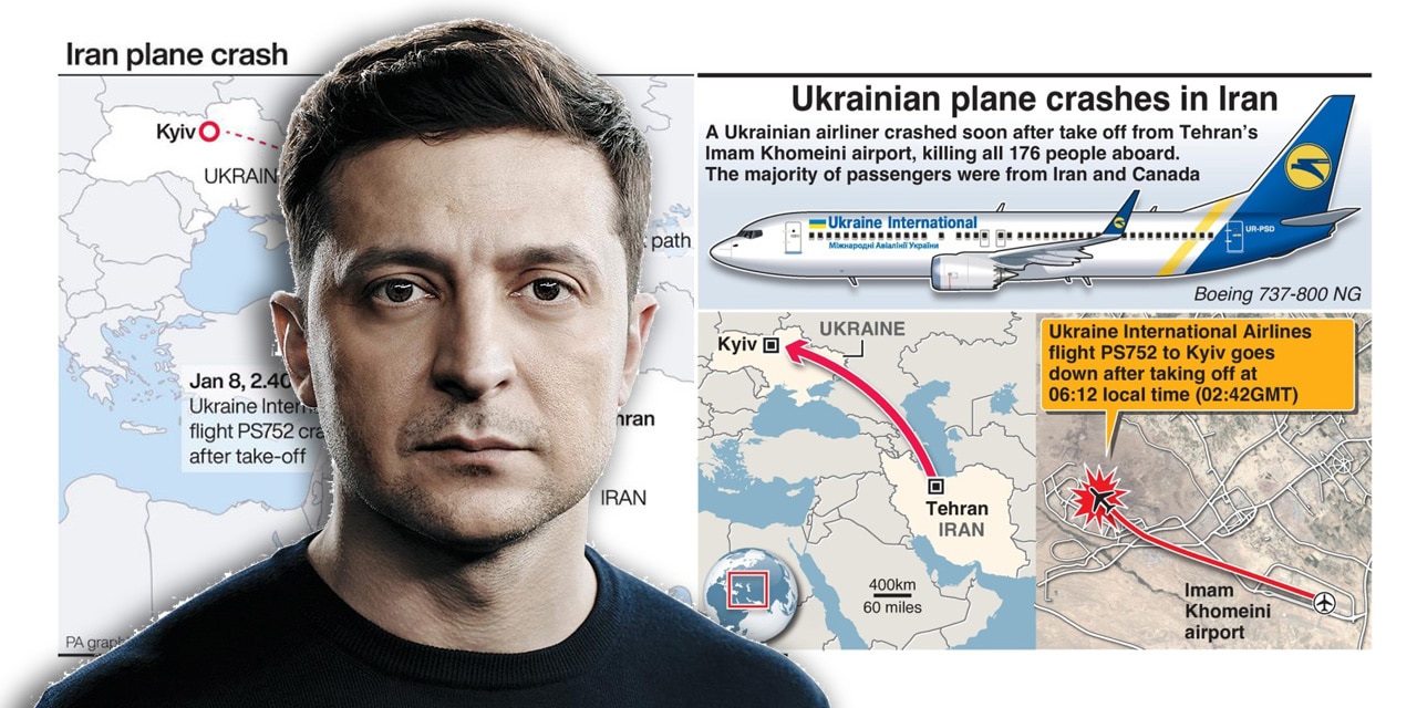 Washington Post: Zełenski wiedział, że ukraiński samolot został zestrzelony, ale nie chciał kłócić się z Iranem