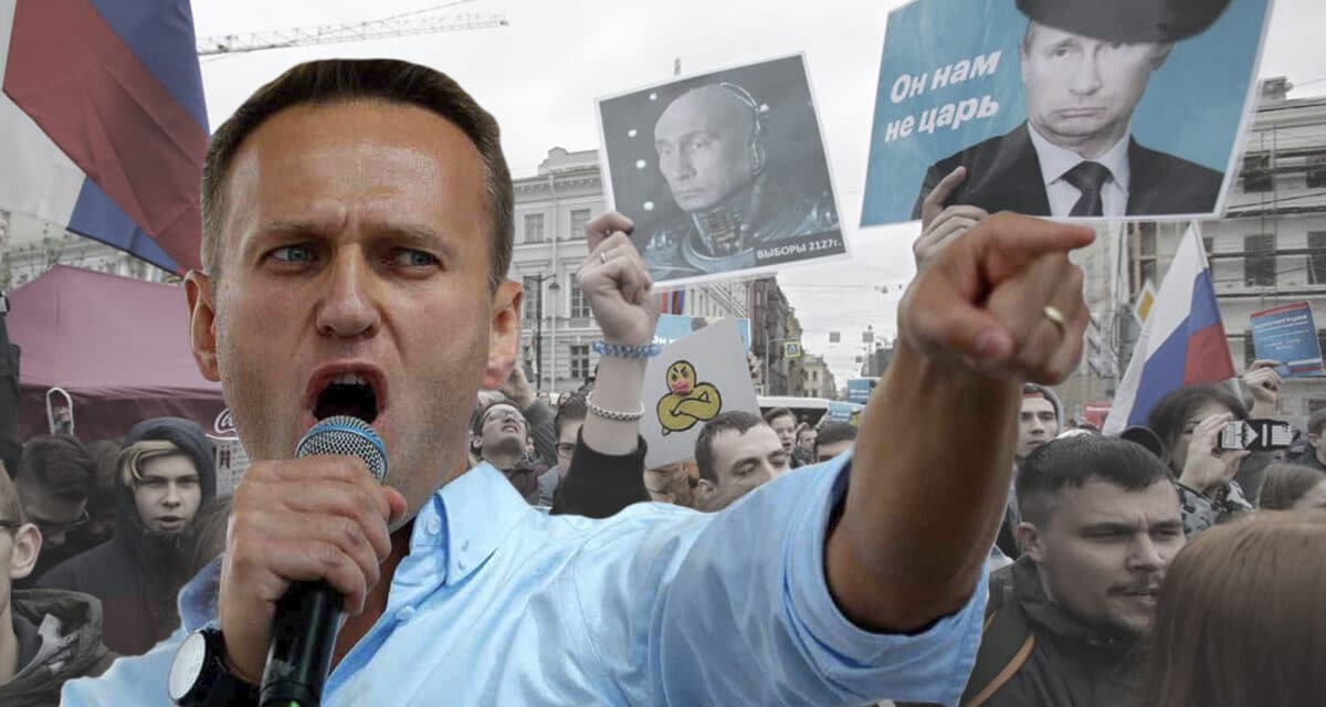 W przekazie medialnym Kremla Nawalny to nowy Emmanuel Goldstein z powieści Orwella  – Łazarz Grajczyński