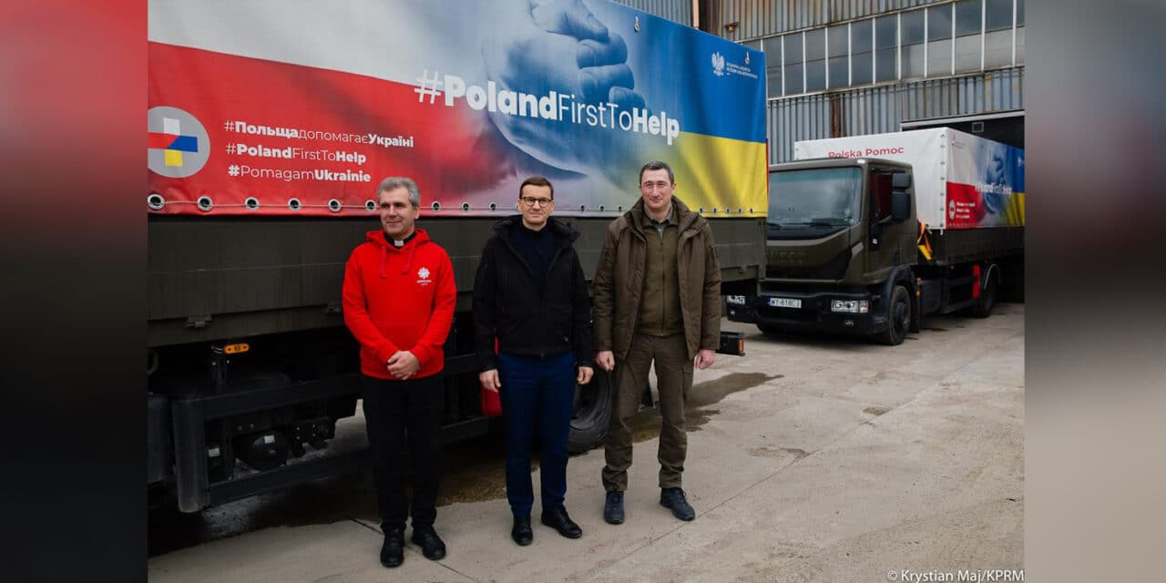 Premier RP: „Jesteśmy dzisiaj i będziemy jutro razem z naszymi sąsiadami ukraińskimi w ich walce o wolność”