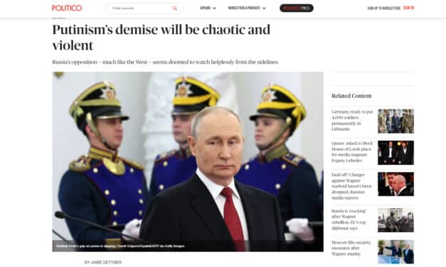 Upadek reżimu Putina będzie chaotyczny i gwałtowny – Politico