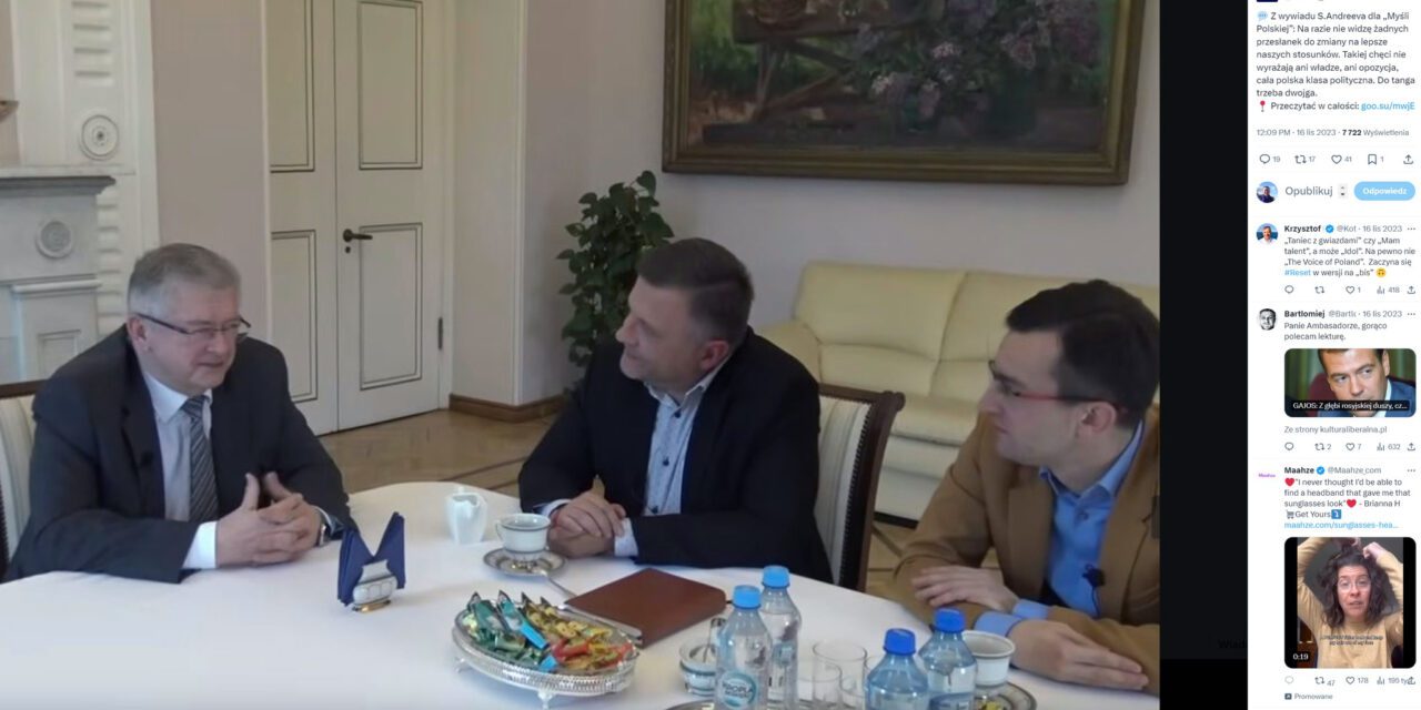 Dziennikarstwo na kolanach. „Myśl Polska” opublikowała wywiad Piskorskiego i Jankowskiego z ambasadorem Rosji