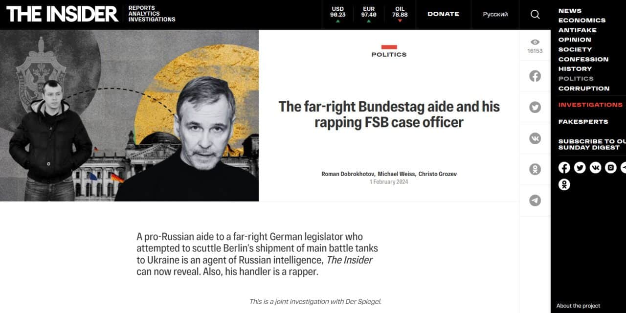 Czekistowsko-nazistowska alternatywa dla Niemiec. Deputowani do Bundestagu wykonywali polecenia agenta V Służby FSB